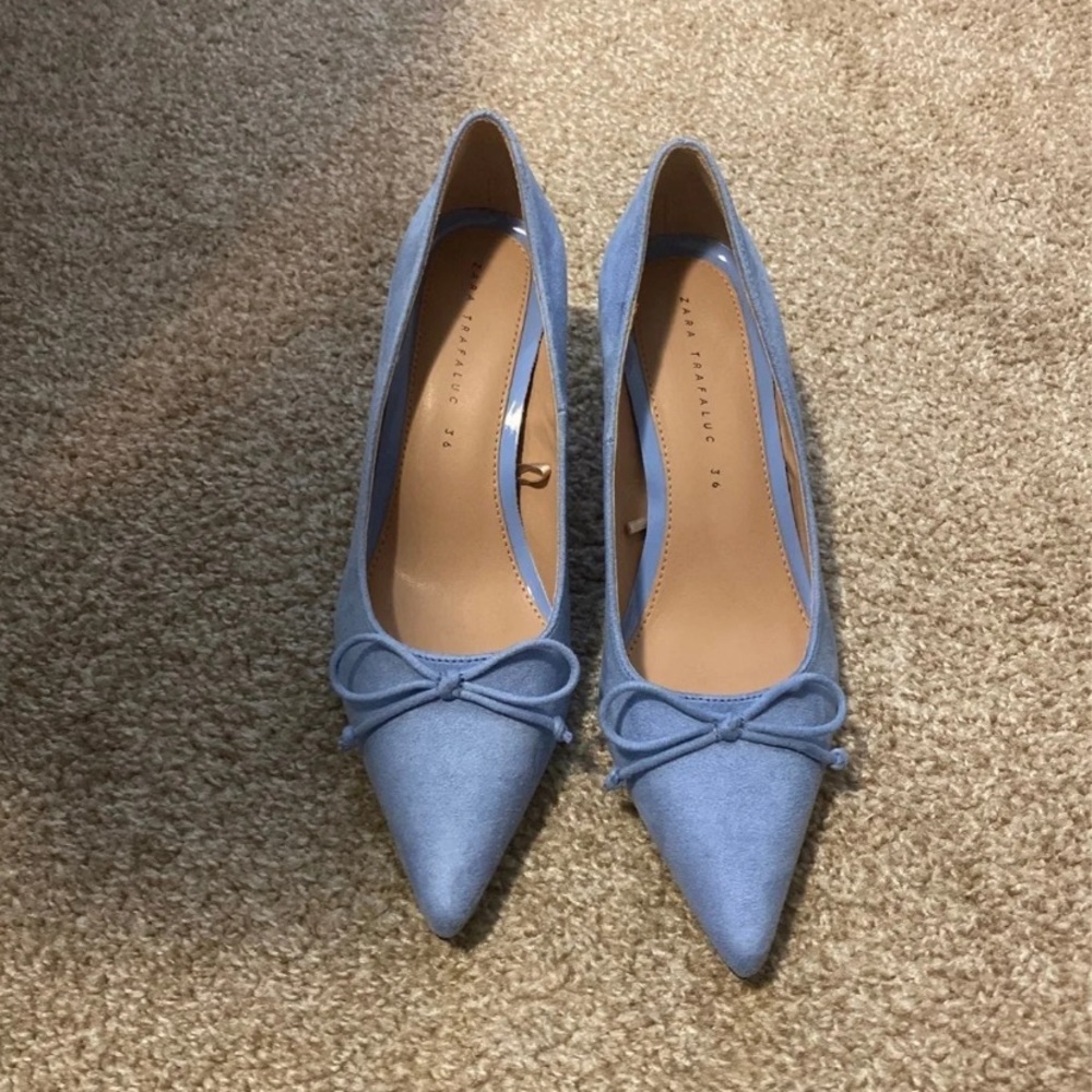 Periwinkle blue Zara heels size 36